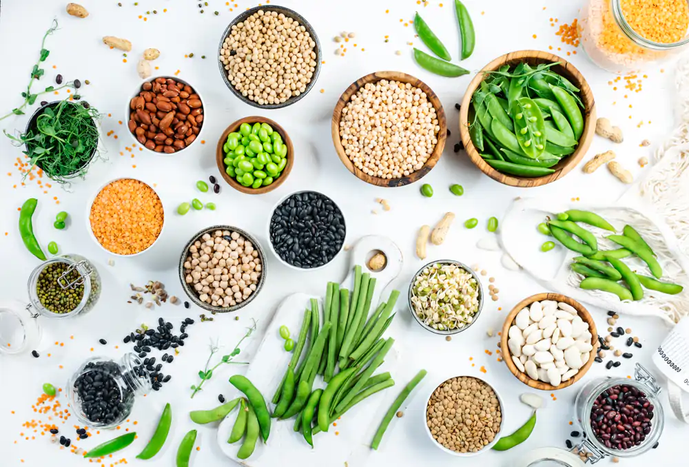 Legumes, Whole Grains and Sprouts for lo glycemic index