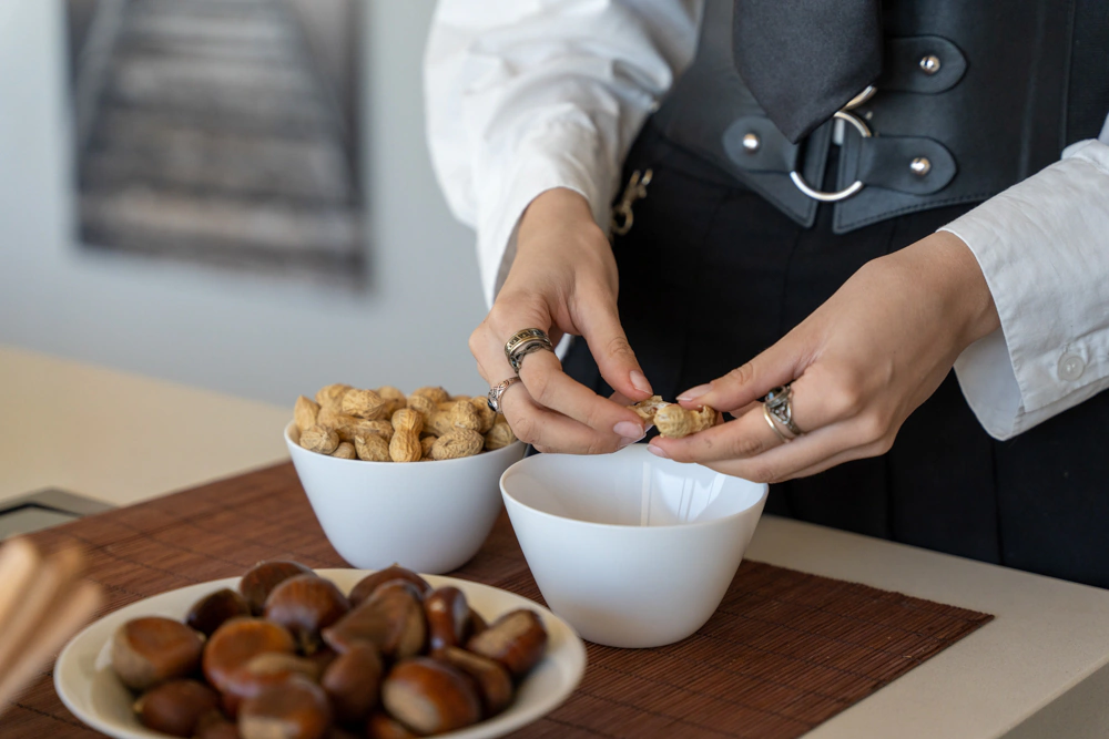 Nuts - rich in fiber