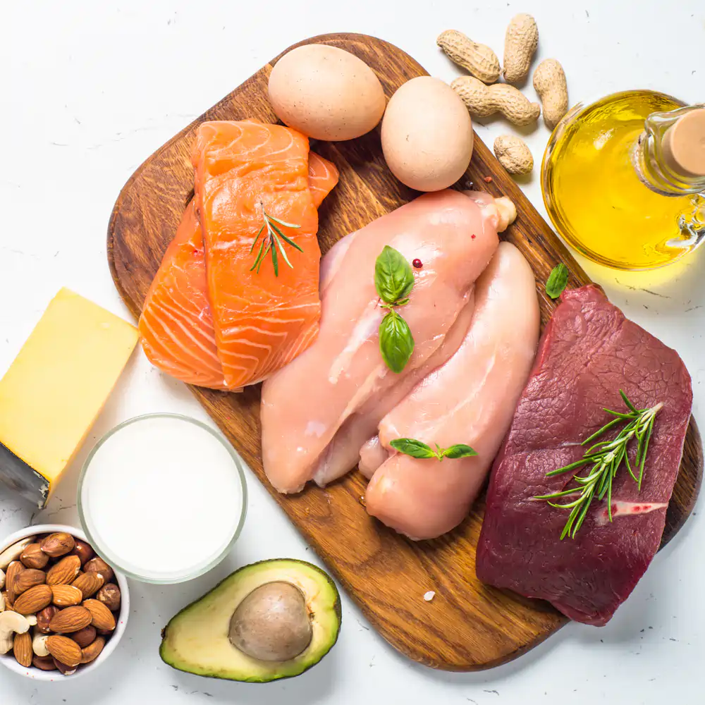 Protein and healthy fat for a low carb diet