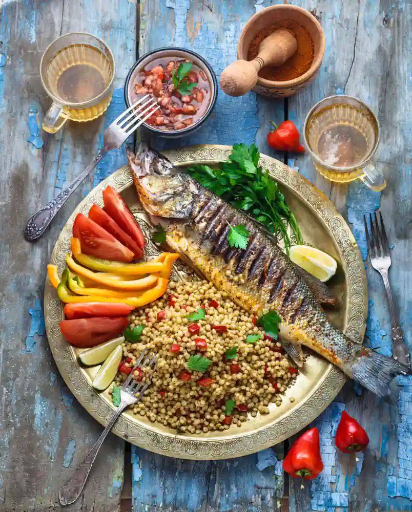 Mediterranean diet plate