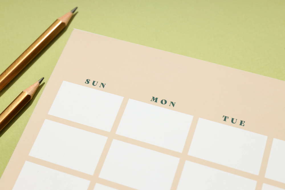 Weekly planning system