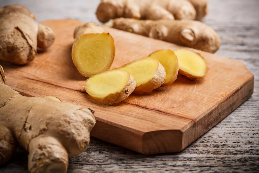 Ginger - foods that reduce bloating naturally