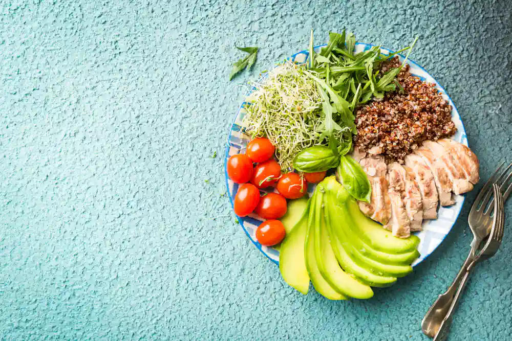 Clean eating food plate